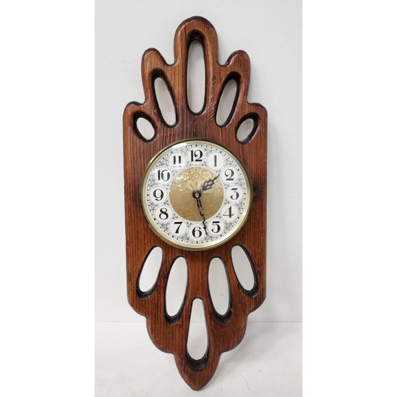 Vintage Wall Decor Vintage Open Glass Face Wall Clock Hand Carved
